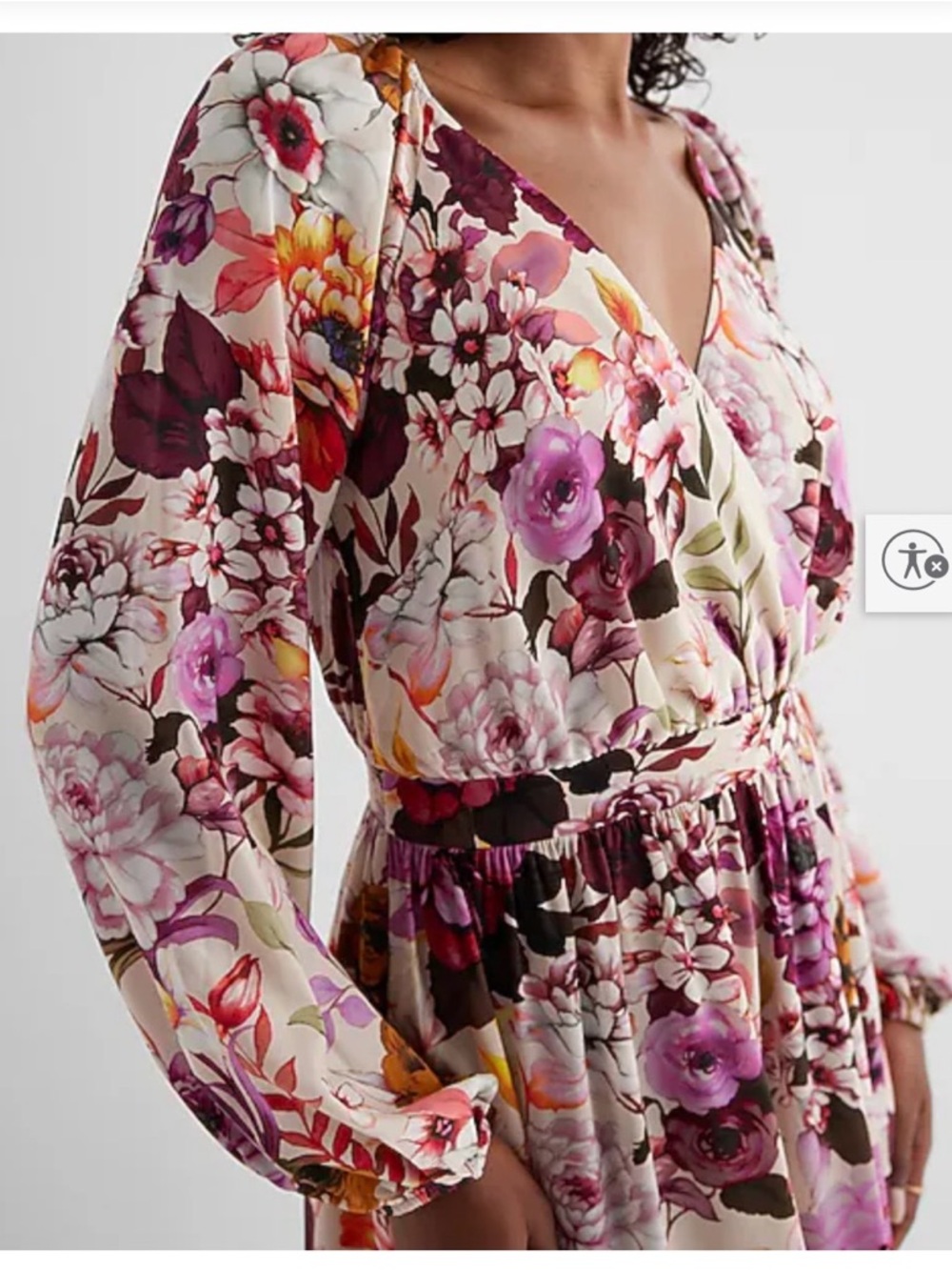 Express Floral Maxi Dress in Pink, Burgundy & Orange - Picture 4 of 8